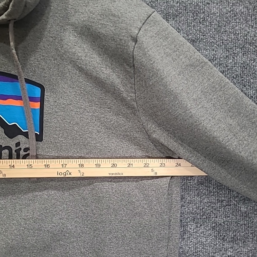 Patagonia Fitz Roy Horizon Uprisal Hoody Mens Grey Hoodie Pullover XL Outdoor - Picture 8 of 9